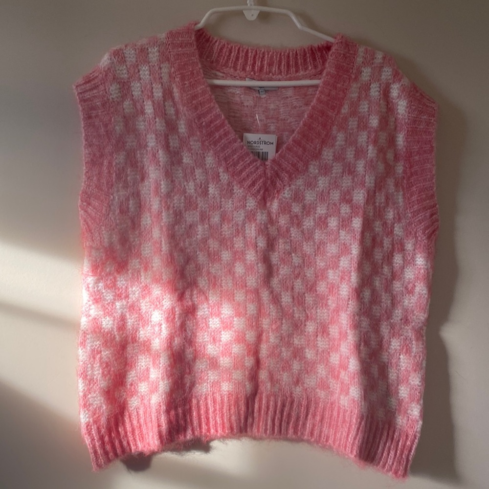 FRNCH checkered sweater vest NWT